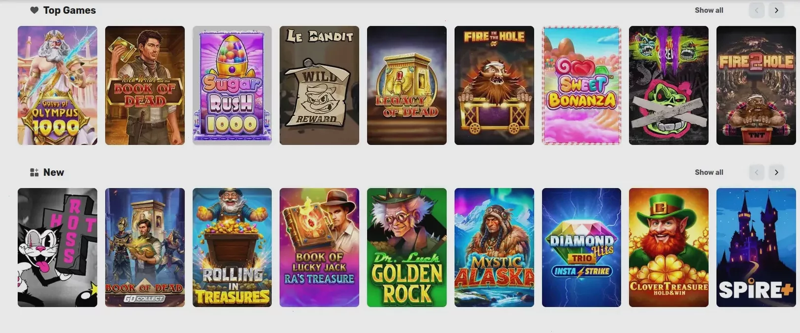 Игровой интерфейс Изи Кэш